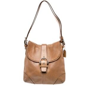 Coach Vintage Y2K Soho Glovetanned Flap Buckle Shoulder Bag Tan 9480 2003